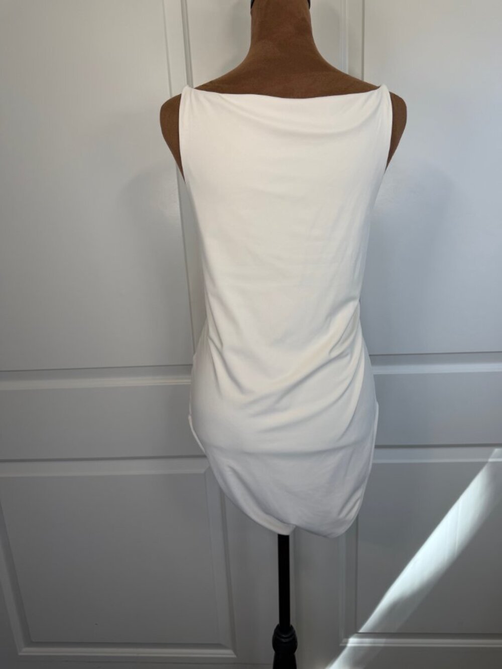 Old Navy Double Layer Cami Bodysuit White Sea Salt XL Stretch Fitted Tank - Picture 4 of 13